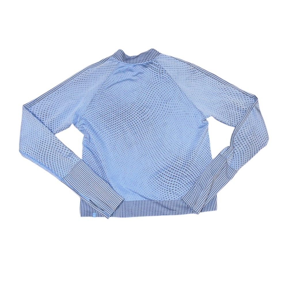 Lululemon Rest Less Cropped Half-Zip Grid Warp Blue Nile Night Sea - Picture 4 of 5